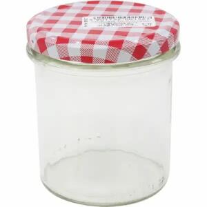 Einmachglas 346ml  mit karierten Deckel