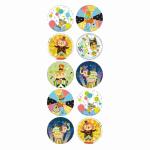 Paper Sticker Funny  Circus