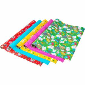 Geschenkpapier Premium  Schulanfang 2mx70cm, 5 verschiedene Motive,, Heku
