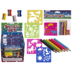 OOTB Schul-Set 3-teilig (Schablone Buntstifte &