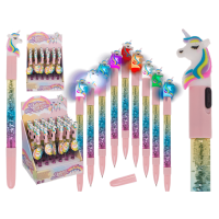 Kugelschreiber, Einhorn, mit Glitter &