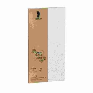 Briefumschläge DL Terra  Flanell 5er, 120 g, Nassklebung, Naturpapier/säurefrei,, Flanell Papier/15% Wolle-40% Recycling,
