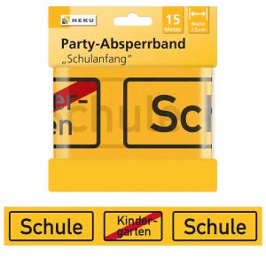Party-Absperrband  Schulanfang 15mx7,5cm, Heku
