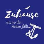 Serviette 33x33cm  Zuhause ist, wo der Anker, 3-lagig, 20...