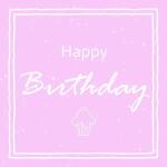 Serviette 33x33cm  Birthday Muffin rosé, Happy...