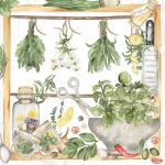 Serviette 33x33cm  Herbs & Spices, 3-lagig, 20...