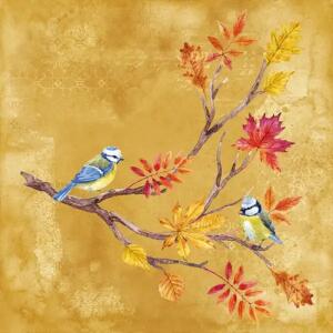 Serviette 33x33cm  Oiseaux sur Branche de, 3-lagig, 20 Stück, ti-flair