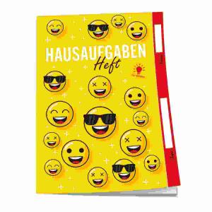 Hausaufgabenheft A5  für Schlaue HAPPY, A5, 96 Seiten, 1 Woche auf 2 Seiten