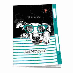 Hausaufgabenheft A5  für Schlaue COOL DOG, A5, 96 Seiten, 1 Woche auf 2 Seiten