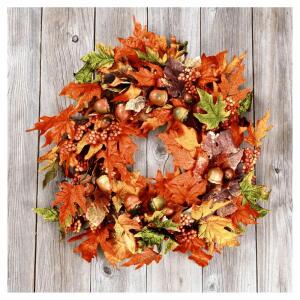 Serviette 24x24cm FSC-Mix  Leaf wreath, 3-lagig, 20 Stück, Paper+Design