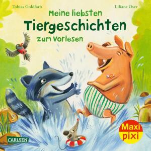 Maxi Pixi 416 Meine  liebsten Tiergeschichten, Meine liebsten Tiergeschichten zum Vorlesen,, Miniaturbuch von Tobias Goldfarb,, illustriert von Liliane Oser,, 24 Seiten, ab 3 Jahren,, Carlsen