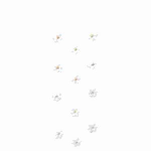 Sticker Nature Flowers  Small Blossom white