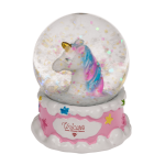 OOTB Glitterkugel Einhornkopf auf Sockel Unicorn
