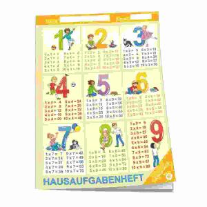 Hausaufgabenheft A5  Grundschule 1x1, 96 Seiten, mit Umschlag