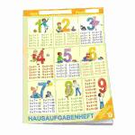 Hausaufgabenheft A5  Grundschule 1x1, 96 Seiten, mit...