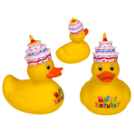 OOTB Gelbe Quietsche-Ente Happy Birthday ca. 10 cm