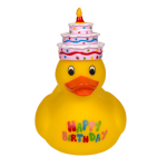 OOTB Gelbe Quietsche-Ente Happy Birthday ca. 10 cm
