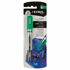 Permanentmarker MARK ALL  2mm smaragdgrün, Tinte auf Wasserbasis,für alle Oberflächen, LYRA