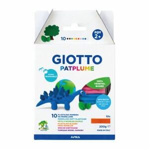 Knetmasse GIOTTO PUTPLUME  10x 20g, Knetmasse auf pflanzlicher Basis, glutenfrei,, trocknet nicht an der Luft,, ab 24 Monaten,, LYRA