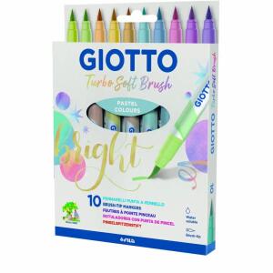 Fasermaler GIOTTO Turbo  Soft Brush Pastel 10er, GIOTTO