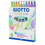 Fasermaler GIOTTO Turbo  Soft Brush Pastel 10er, GIOTTO