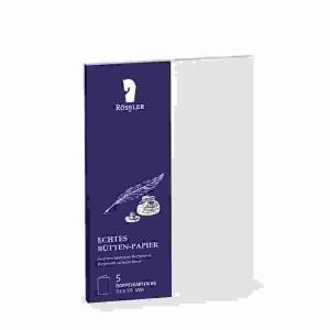 Doppelkarten B6 hd Bütten  weiß 5er, Bütten, Kartenpack,