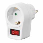 Steckdosenadapter  Schutzkontakt-Steckdose, Schalter,...