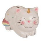 OOTB Spardose mit Schloss Unicorn Cat ca. 17 x 12 cm