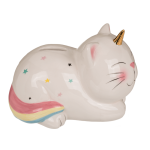 OOTB Spardose mit Schloss Unicorn Cat ca. 17 x 12 cm