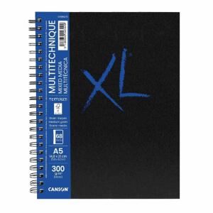 Skizzenbuch Canson A5 XL  Mixed Media 300g 34 Blatt, Spiralbindung, Hochformat, für Mischtechniken geignet, CANSON