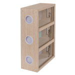 OOTB Holz-Spardose mit 3 Fächern Car/Home/Travels