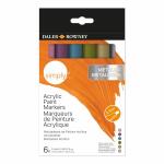 Acryl-Marker simply  Metallic 6er, 6 Farben, DALER ROWNEY