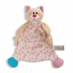 NICI Schmusetuch Katze  25x25cm, mit Beißring und...