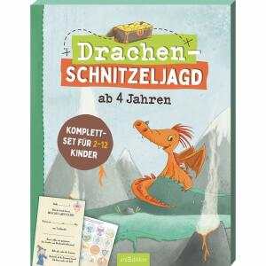 Drachen Schnitzeljagd  ab 4 Jahren, Komplettset für 2-12 Kinder, Anleitung, Einladungen,, 8 Stationen, inklusive Zusatzmaterialien, Illustration, von Marlit Kraus, ab 4 Jahren,, ars