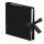 Fotoringbuch schwarz  2-Ring-Bindung, Größe (B x H x T): 265 x 220 x 35 mm ,, 50 Seiten, Seidenband,