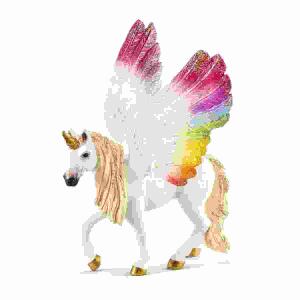 schleich bayala  Regenbogeneinhorn 18cm, Geflügeltes Regenbogeneinhorn