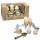 Eis-Set in Geschenkbox  aus Bio Zuckerrohr, 10-teiliges Set aus Biokunststoff,, Inhalt: Eiswaffeln,Toppings, Eislöffel, Aufsteller,, ab 24 Monaten,, dantoy
