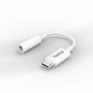 Aux Adapter USB-C-Klinke  Buchse 3,5mm weiß, HAMA