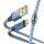 Ladekabel Reflective  USB-A Lightning, 1,5m, Nylon, blau,, HAMA