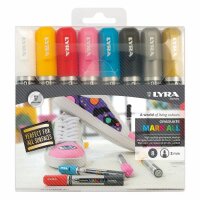 Permanentmarker MARK ALL  2mm 8er Etui, 8 Farben, Tinte...