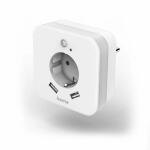 Nachtlicht-LED mit  Steckdose 2x USB-Ausgänge,...