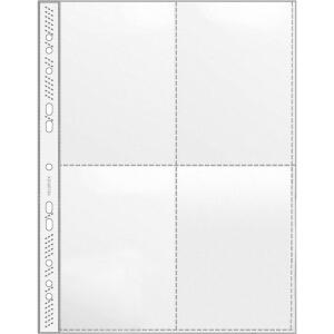 Sammelhülle A4 100er  4 Taschen glasklar, Taschenformat A6, Folienstärke 140µ, PP-Folie, Veloflex