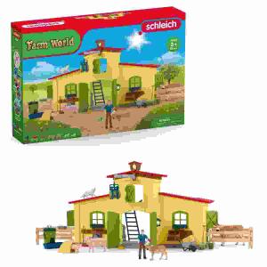 schleich Farm World Set  Großer Stall mit Tieren