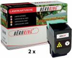 Toner Cartridge yellow für Lexmark, 1 Pack = 2...