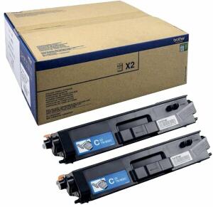 Toner, TN-900CTWIN für Brother Drucker, cyam, bestehend aus 2x TN-900C