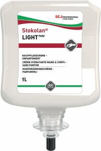 Hautpflege Stokolan Light PURE 1 Liter Kartusche, für normale Haut, für Hände, Gesicht, Ganzkörperpfleg, zieht schnell ein