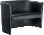 Club-Sofa, schwarz, Kunstleder