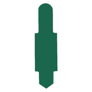 ELBA Stecksignal aus PVC, zum Einstecken in Schlitzstanzungen von Pendelregistraturen und Einstellmappen 80432 und 80437, dunkelgrün