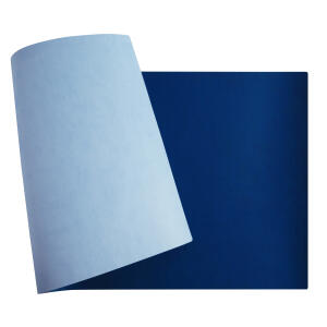 Exacompta Schreibunterlage, 40 x 80 cm, hellblau/marineblau, aus PU-Kunstleder