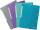 Sammelmappe Teksto, DIN A4, Karton, sortiert (grau, grün, türkis, lila), 1 Packung = 4 Stück